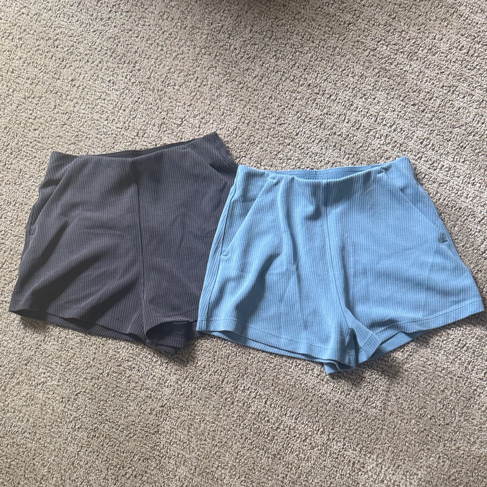 lululemon Ribbed Softstreme high-rise short 2” (2 pair)